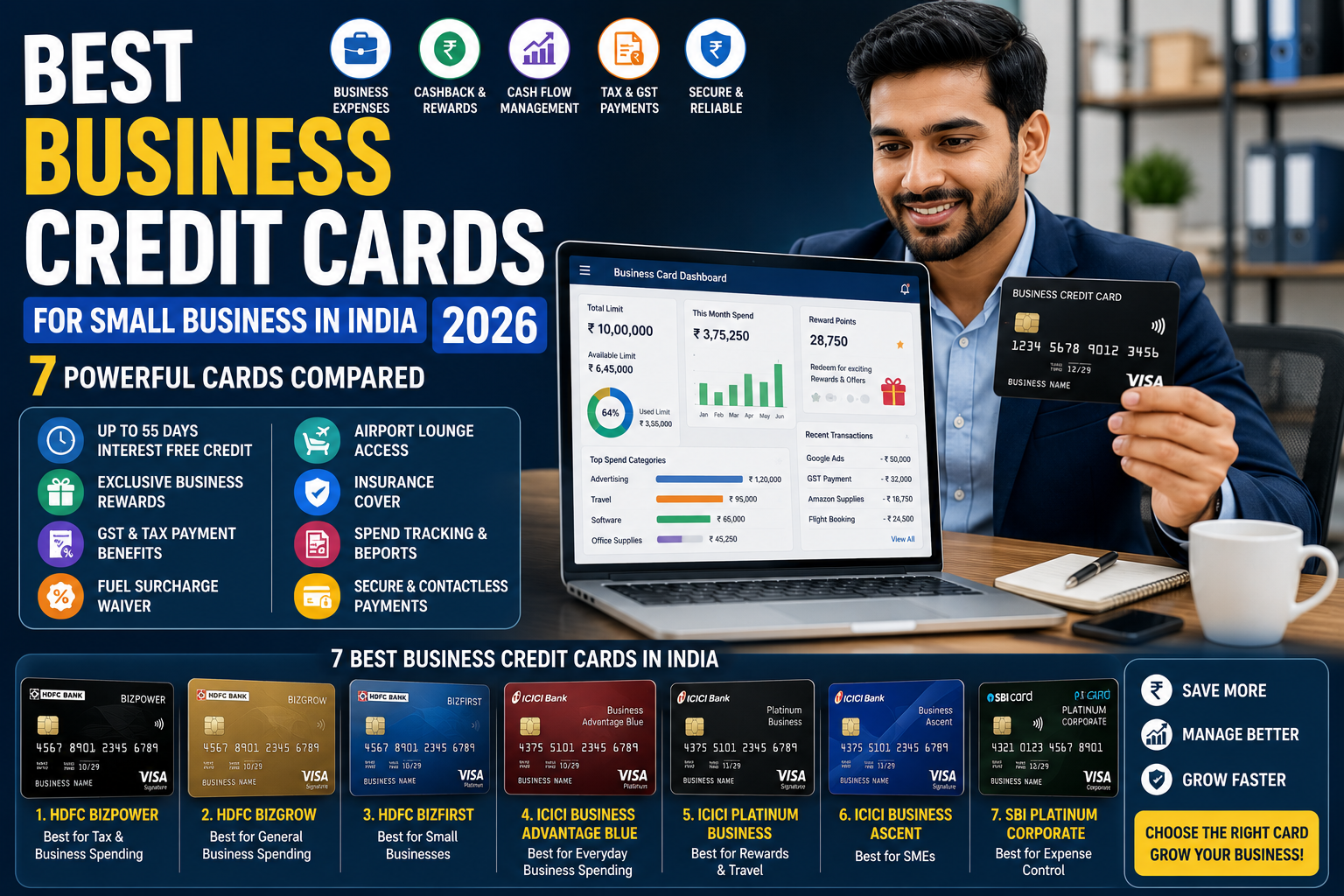 best business credit cards for small business in India
